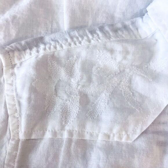 Guess Button Down Shirt Men's XL White Pearl Snap Button Western Long Sleeve - Picture 6 of 9